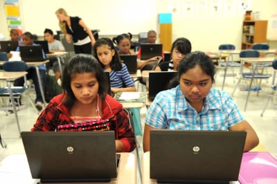 Students at Cochrane Collegiate Academy, which received an F