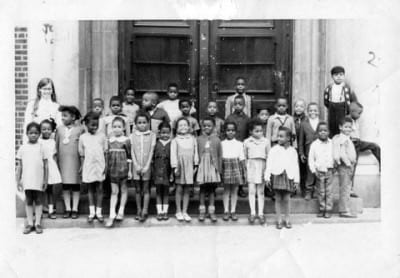 19690501 Philadelphia PA Phyllis and class at T M Peirce School