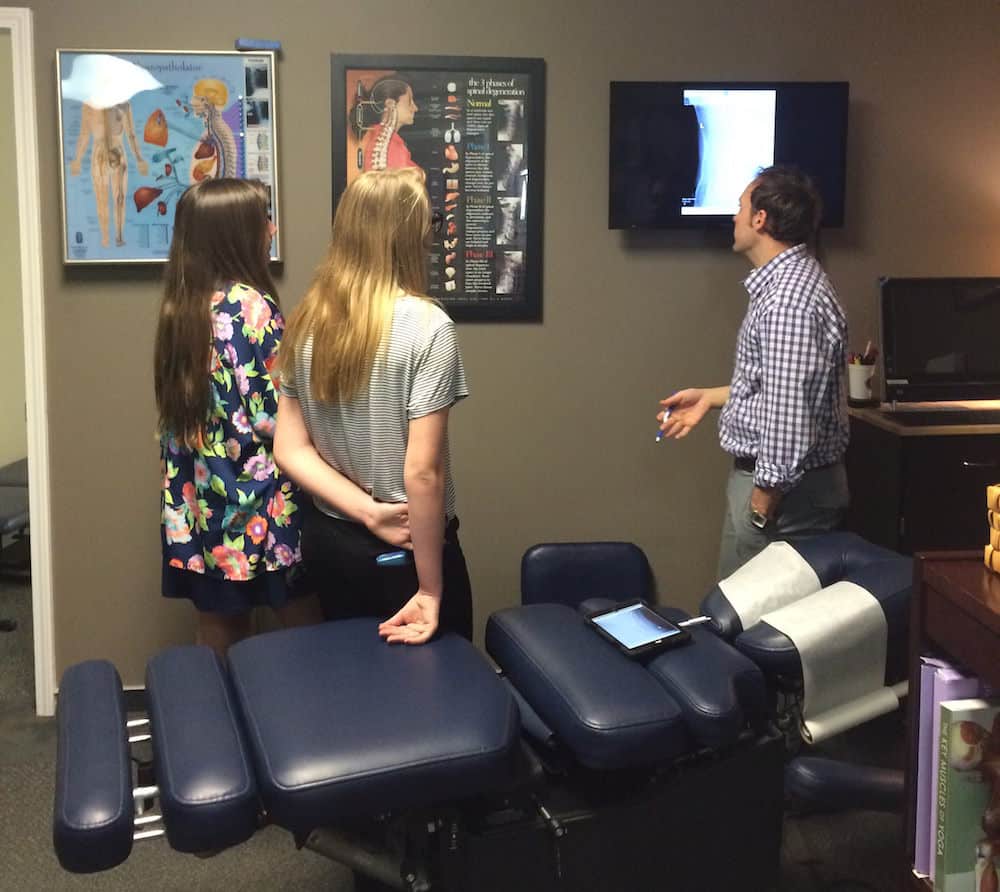 Students learn about chiropractic practices from Active Care Chiropractic in Wilmington