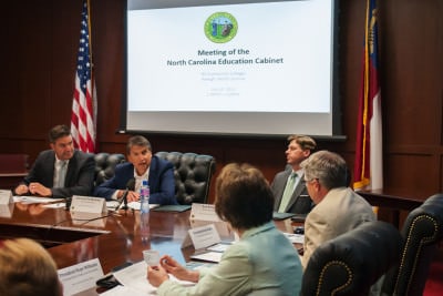 RALEIGH, NC -- July 15, 2015 Governor Pat McCrory leads the meting of the North Carolina Education Cabinet in downtown Raleigh (Photo Credit: Governor's Flickr account)