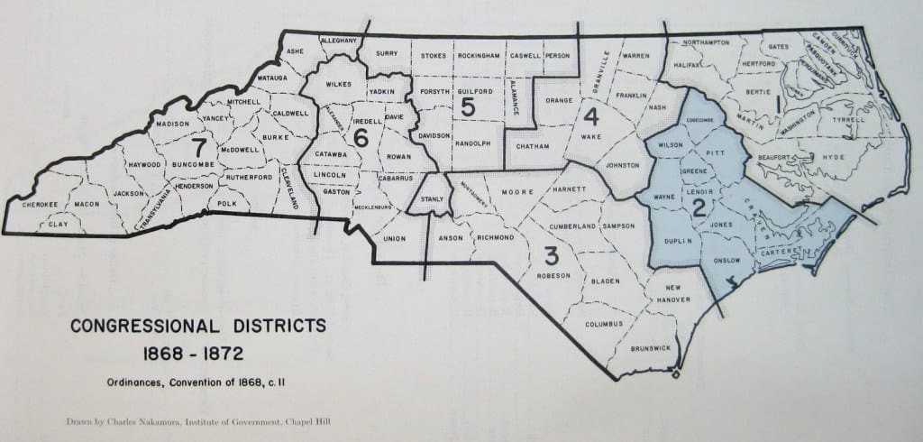 North Carolina Congressional Districts, 1868-1872