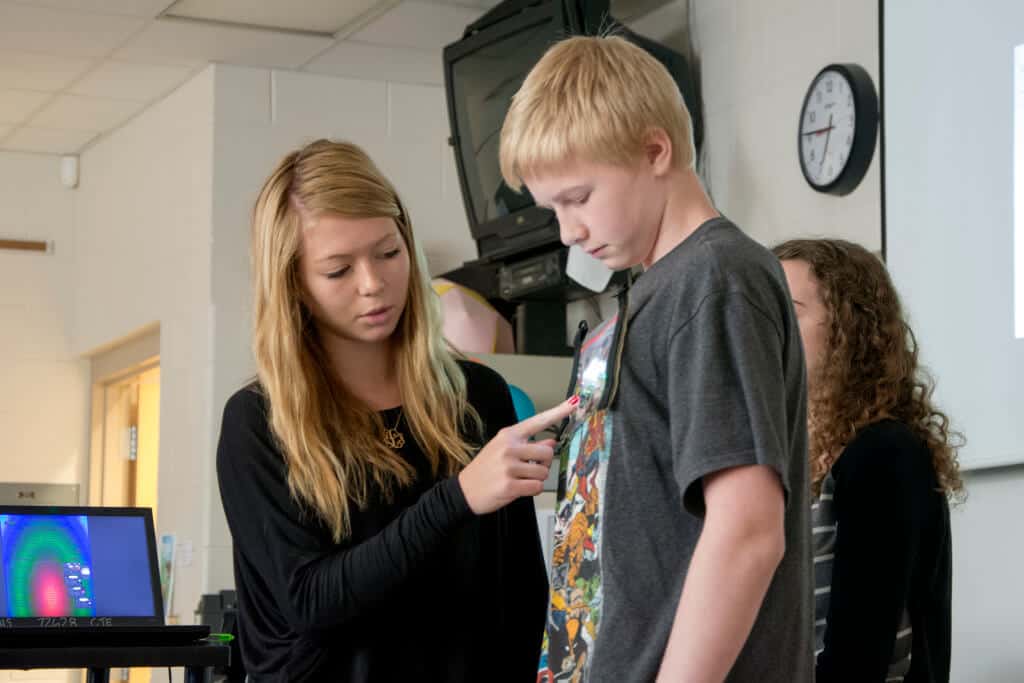 Students presenting a wearable device (Photo courtesy: Erik Schettig)