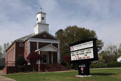 Back of the church — Star Christian Academy, which Daughtry raised concerns about, is housed in the back of New Generation Christian Church in Smithfield. The private school has received more than $12,000 in school voucher funding for 2015–16. (Photo by Ricky Leung)