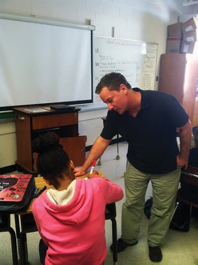 Overworked and underpaid — Chris Gable, formerly a teacher at Asheville Middle School, is one of many experienced teachers who left the state to work elsewhere. (Photo courtesy: Chris Gable)