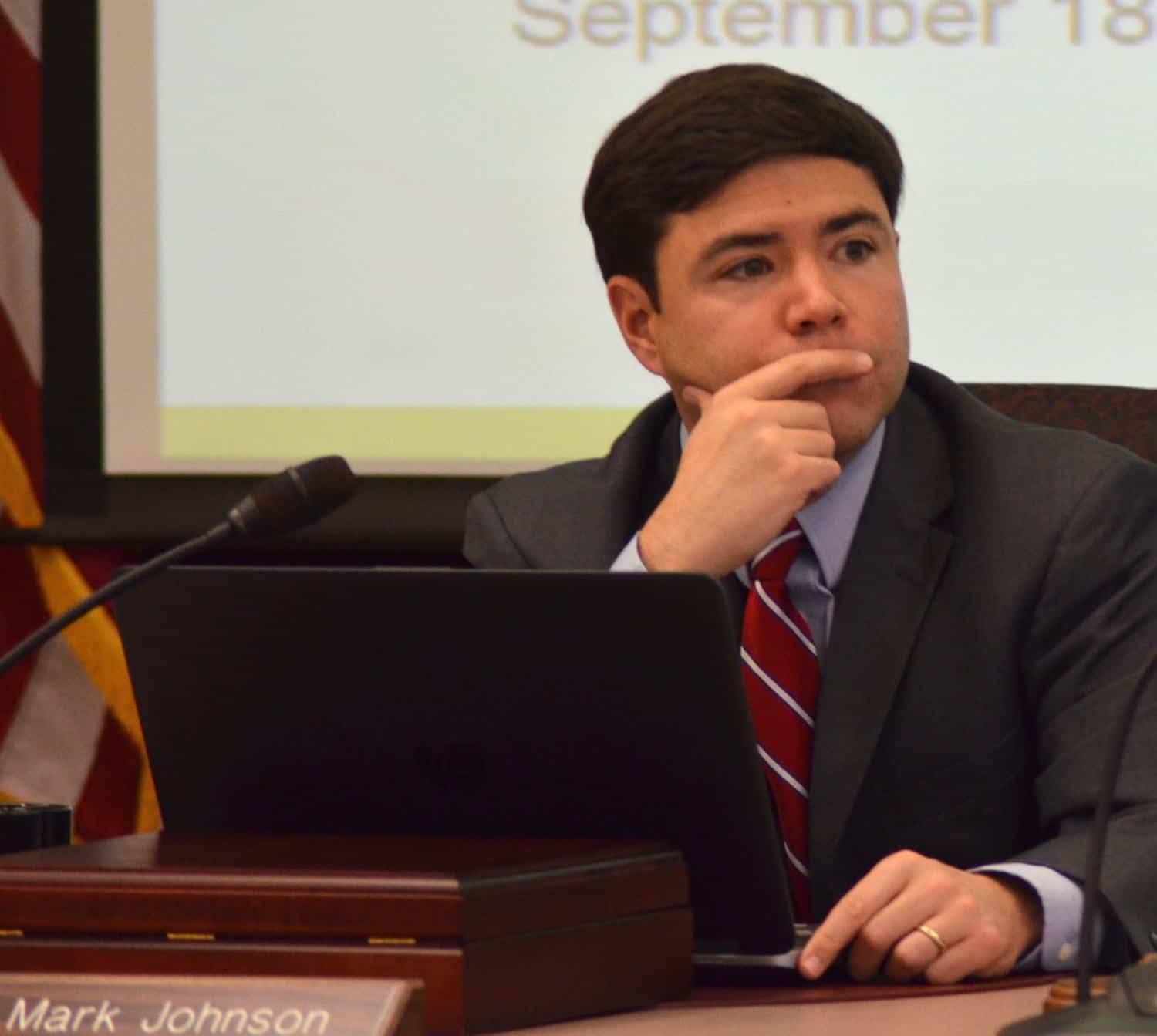 Superintendent Mark Johnson on the second day of his first State Board of Education meeting (Photo Credit: Alex Granados)