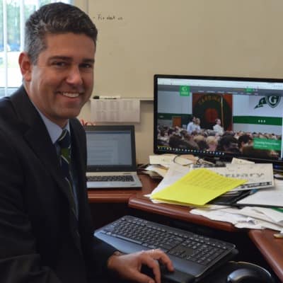 Principal Jason Curtis (Photo Credit: Alex Granados/EducationNC)