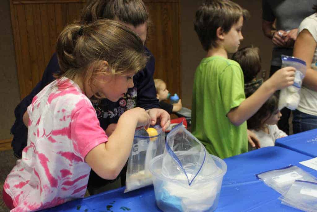 girl making ice cream