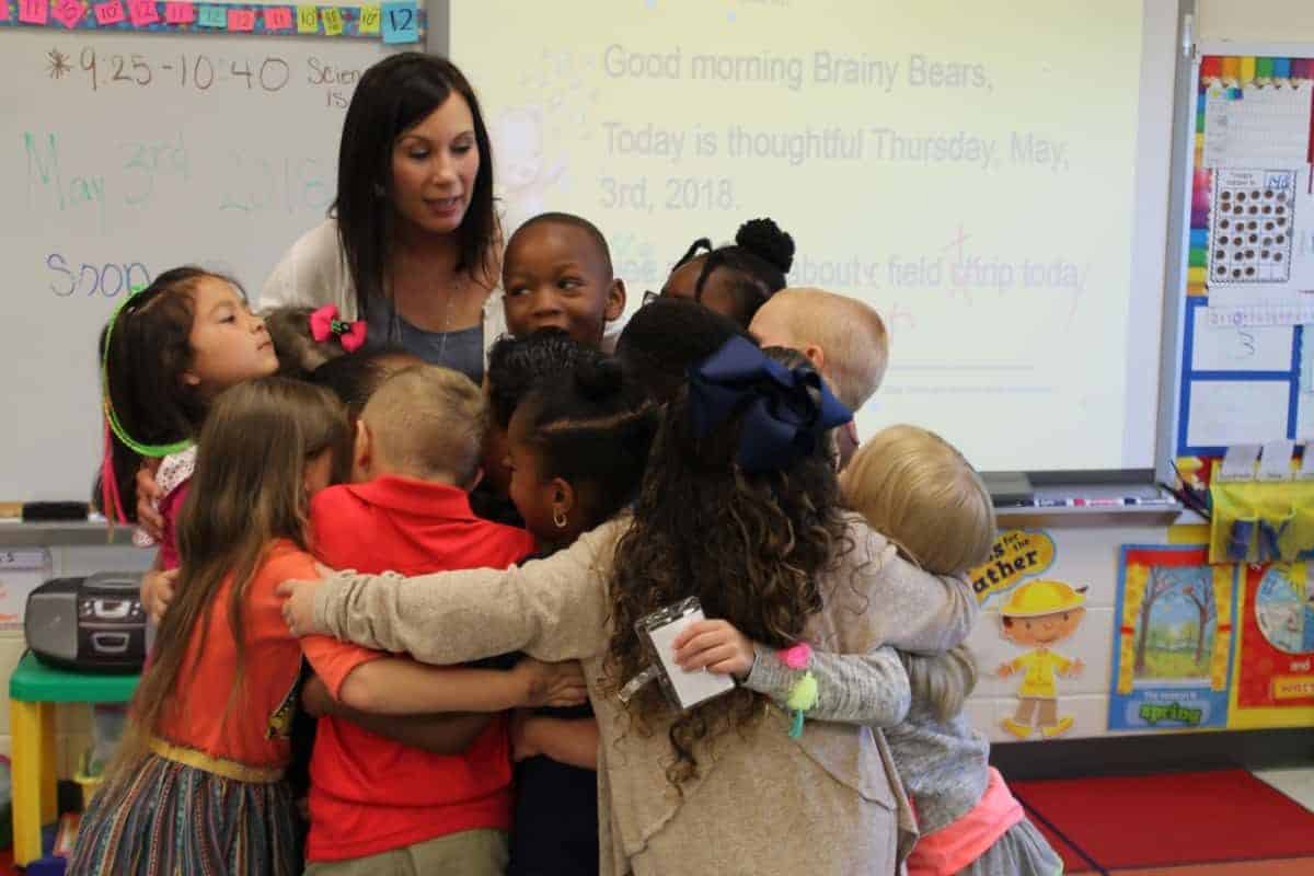 classroom hug