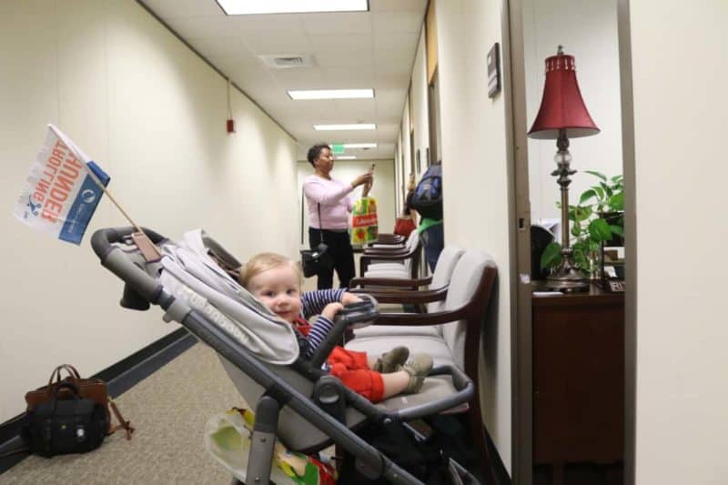Strollers descend on Raleigh to push for policies supporting infants