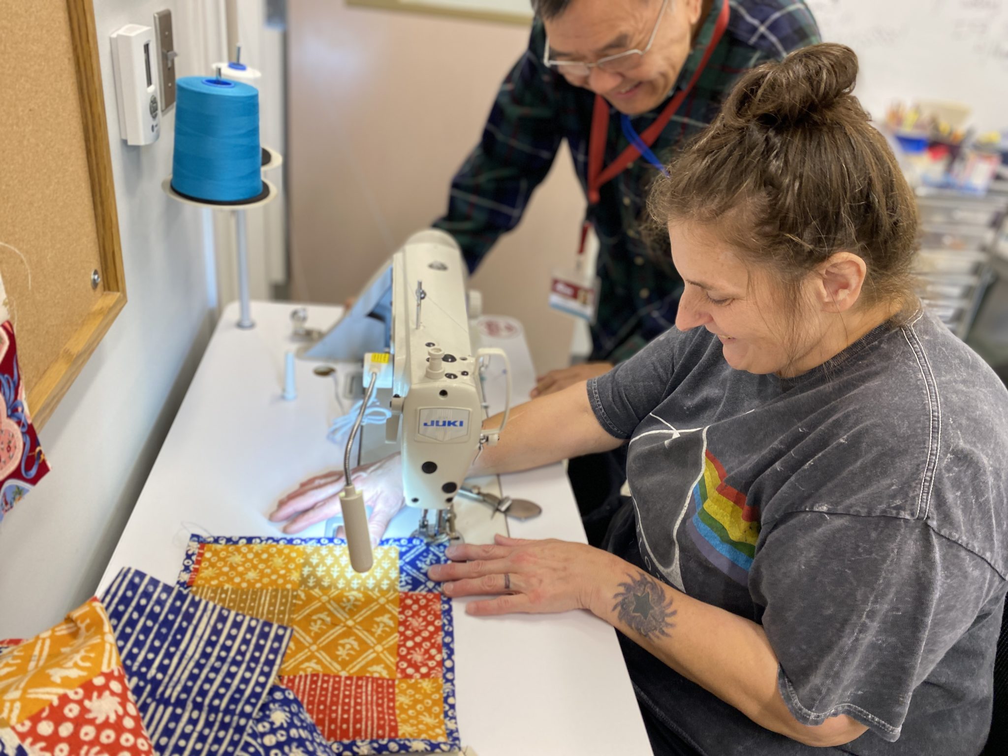 Industrial sewing at Asheville-Buncombe Tech - EdNC