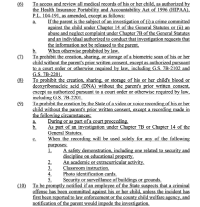 Parents' Bill of Rights passes Senate - EdNC