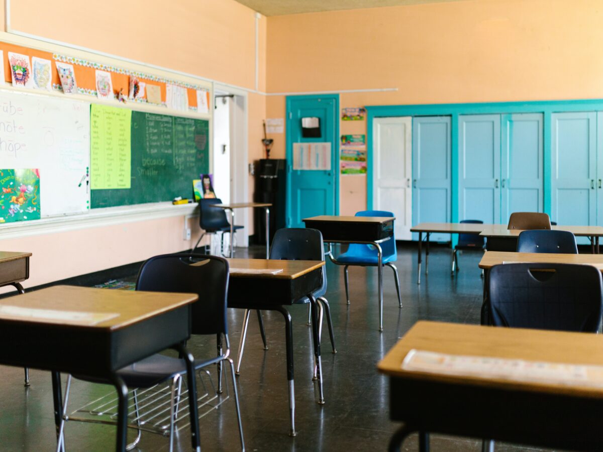 classroom without students