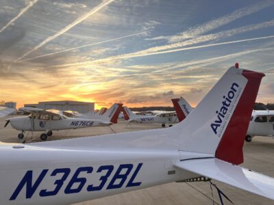 planes with elizabeth city state university branding